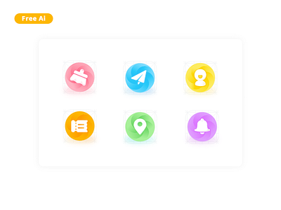 6 bright icons download free ai bright colorful download free icon icons svg tool
