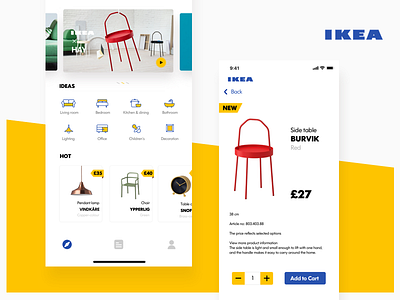 IKEA mobile experience redesign app design furniture icon ikea redesign ui