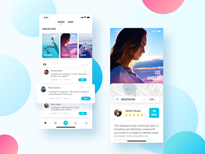 Hitchhiker Travel App Concept