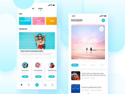 Hitchhiker Travel App Concept app blue concept interface iphone share stories travel trip ui x