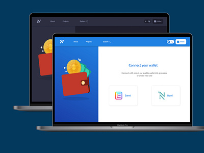 Website Login Page Design Through Wallet