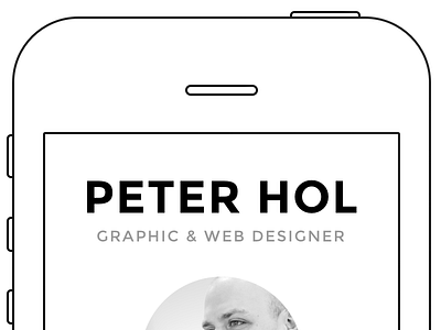 Peter Hol Mobile mobile outline portfolio responsive sketch ui webdesign