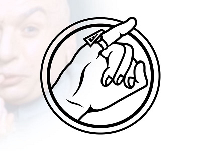 Dr Evil 1 milion dollars austin powers sticker vector