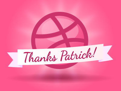 Dribbble first dribbble thanks