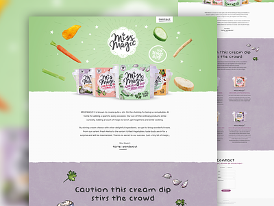 Miss Magic artica corporate food webdesign