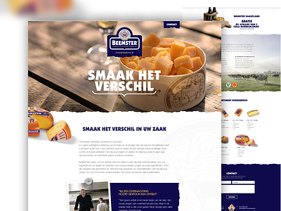 Beemster artica corporate food webdesign