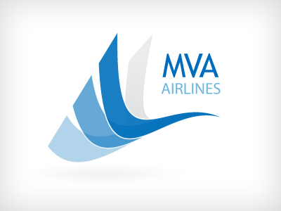 MWA Airlines flow graphic logo