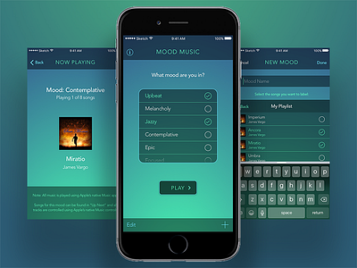 Hello Dribbble! app ios mobile music uiux