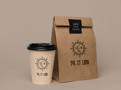 SUN AND MOON CAFE branding cafe design graphic design logo