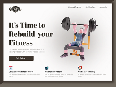 UI-Design of "REBULD FITNESS" website