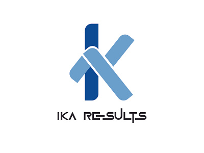 IKA Results Logo blue brand company design identity industry logo typography