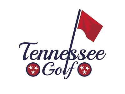 Tennessee Golf Logo blue brand golf identity logo red star