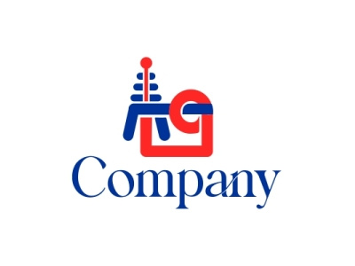 AG Company Logo blue company design logo orange