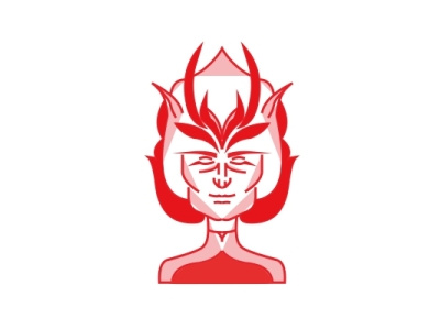 Goddess of Fire Logo abstract empowerment fire logo red woman