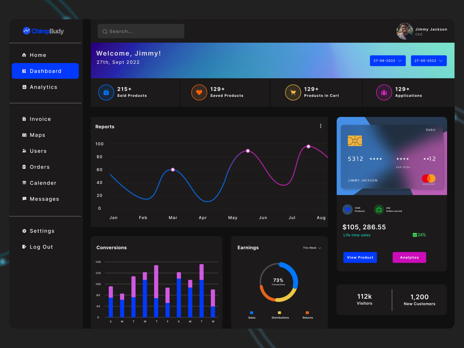 Dashboard Ui by Tolu Kukoyi on Dribbble