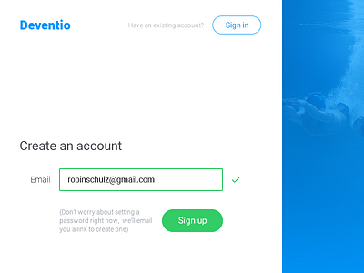 Deventio 01 signin signup ui design ux design