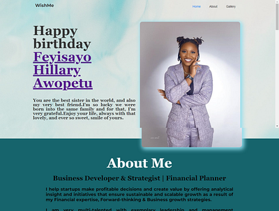 Birthday website #madeinwebflow animation birthday design graphic design logo simple ui ux webflow website