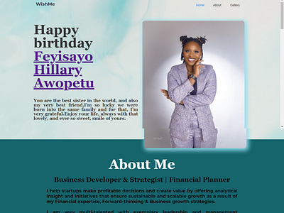 Birthday website #madeinwebflow