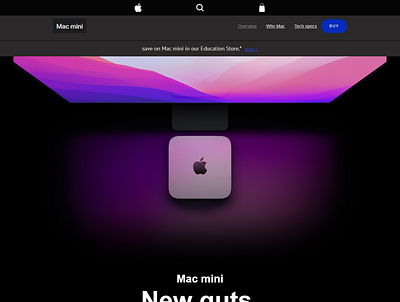 Mac Mini website built in webflow #madeinwebflow animation apple clone design graphic design logo simple webflow website redesign