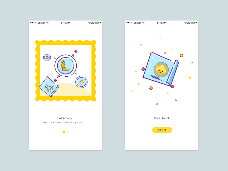 guide page ux user ui mobile material landing ios interface flat design dashboard application
