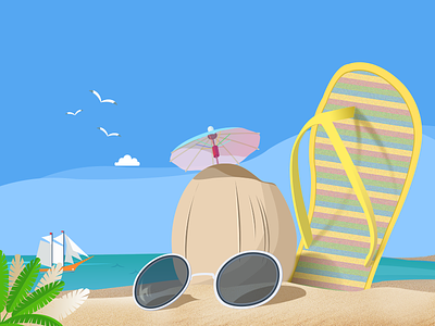 Beach beach illustration shot