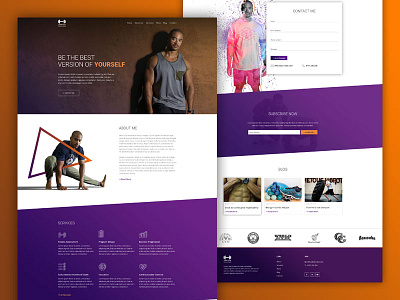 Personal trainer website contact form design fitness gym personal trainer plans pricing web design website