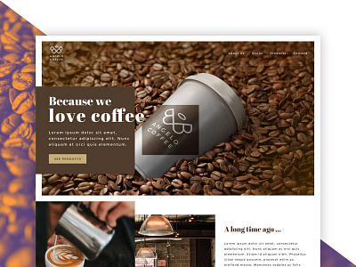 Angelo Coffee - Homepage coffee coffee shop design roast roasted roasted cofee shop web design