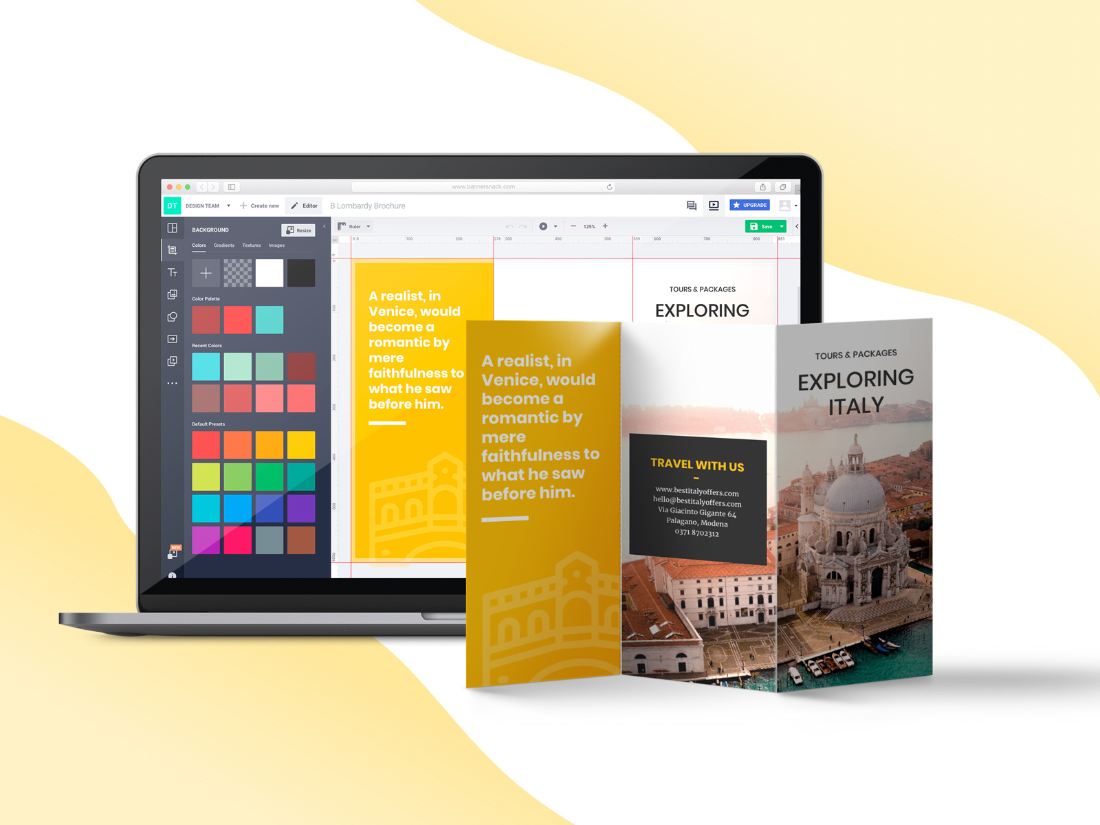 Bannersnack Print Brochure Ad by Razvan Bei for Creatopy on Dribbble