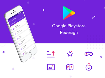 Playstore Redesign branding colourful google icon design interaction design playstore redesign