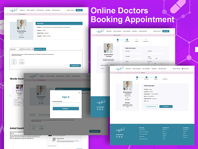 Online Doctors Booking Appointment ui ux