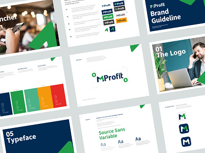 MProfit Brand Guidelines app brand brand identity branding color palette design finance fintech icon logo management money