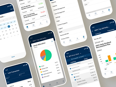 MProfit App Screens android app data visulization finance graphic investment ios management minimal mobile money phone