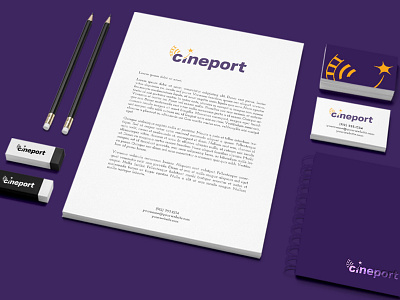 Cineport logo design branding design logo web website