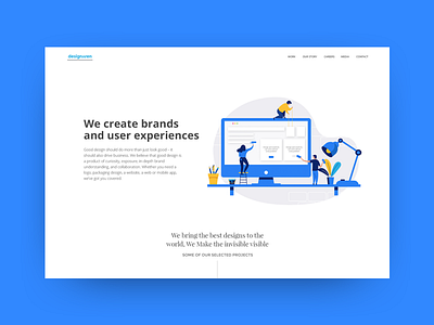 Designaren Website branding illustration interface minimalistic modern ui ux web design website