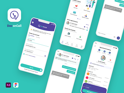 Doc on call app app design branding design hello dribble hello world logo typography ui ux