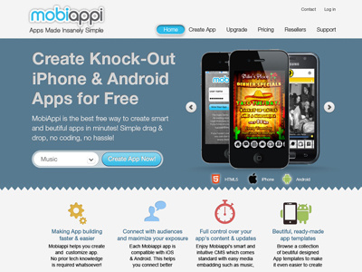 MobiAppi Go Online cms design iphone ui ux web