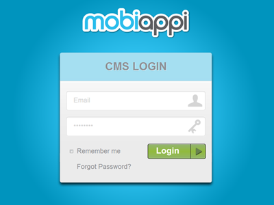 CMS log in icn ipad iphone logo psd responsive ui ux web web design