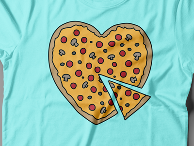 I Heart Pizza design heart i heart pizza illustration pizza tshirt