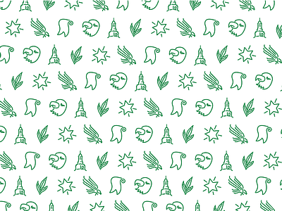 UNT Pattern day job eagle icons illustration pattern university of north texas unt