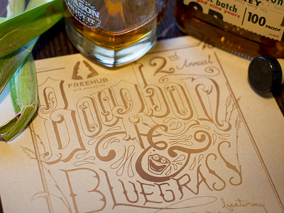 Bourbon & Bluegrass hand lettering lettering type typography