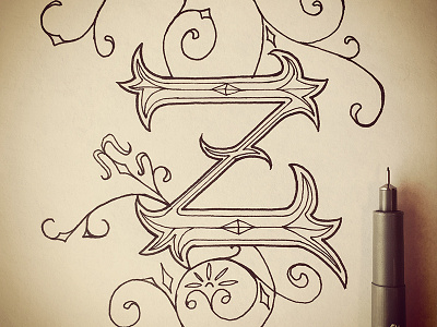 Z branding handlettering lettering logo type