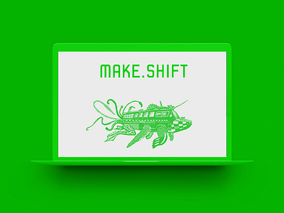 Makeshift Website art green laptop non profit website