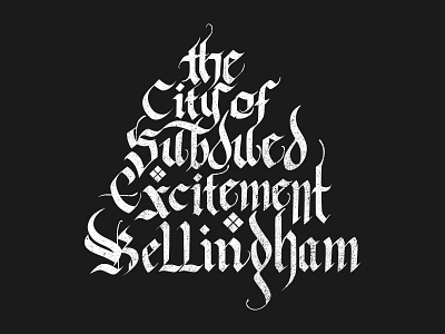 City Of Bellingham bellingham black city font hand letter lettering logo pnw script typography white