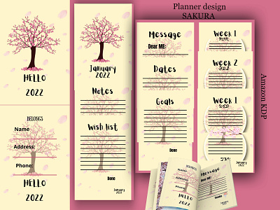 Planner 2022 design amazon kdp book canva design ebook marketing pdf planner print printable template