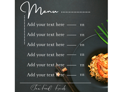 Menu template