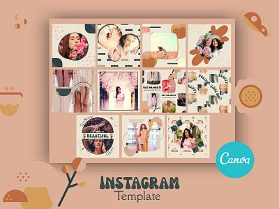 IG Template l Flora canva design facebook graphic design ig insta instagram media new post social social media template tiktok