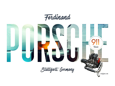 Ferdinand Porsche / 911 Turbo car design graphic photography porsche poster riodejano
