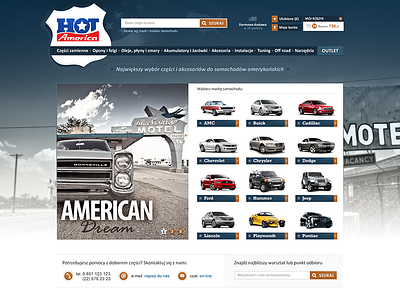 Hot America cars design webdesign