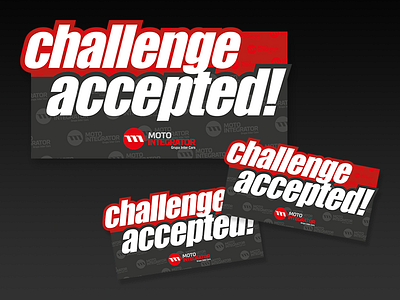 Challenge Accepted design sticker