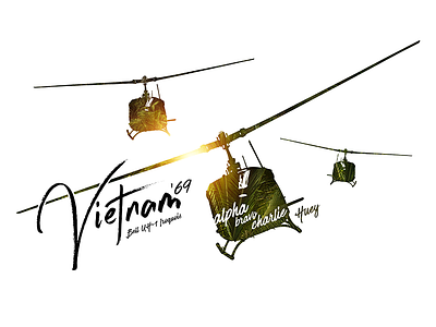 Vietnam '69 design graphic huey poster vietnam war